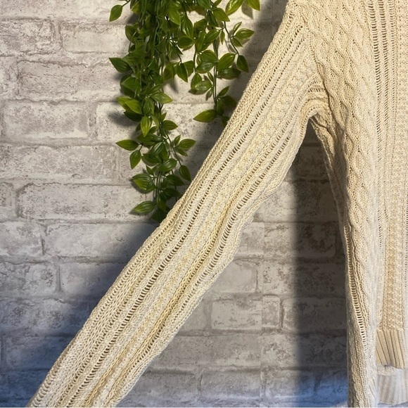 JEANNE Pierre 100% cotton knitted sweater. Size small Cream Colored - Picture 2 of 7